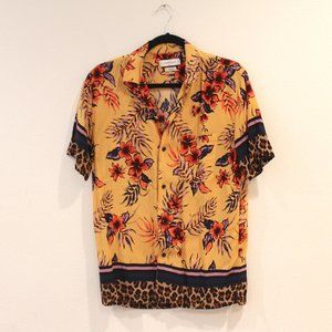 Urban Outfitters Floral & Cheetah print shirt